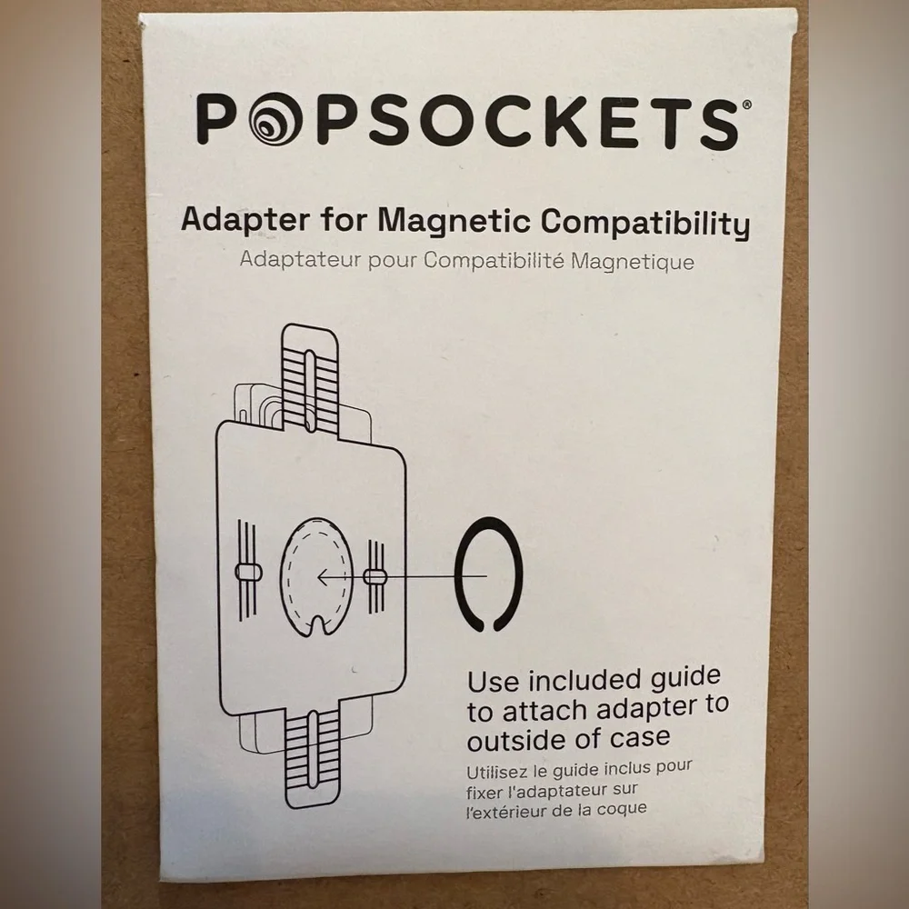 PopSockets PopGrip Premium Black Grip Stand w magnetic piece for phone or grip